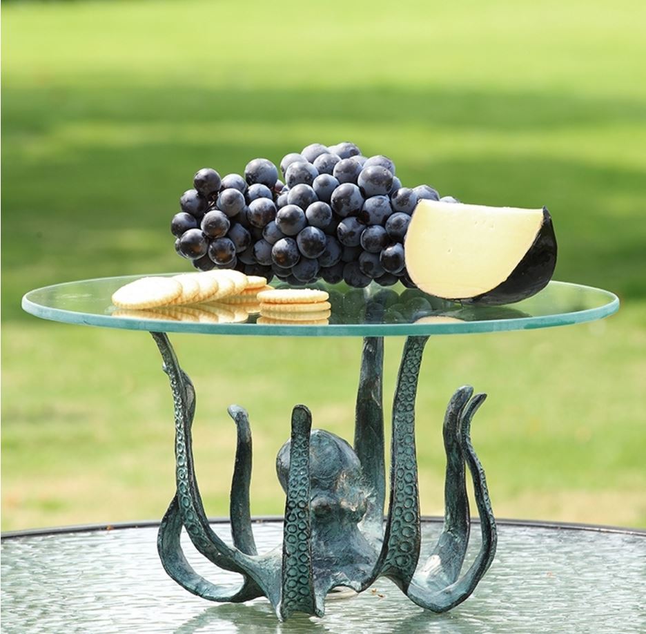 Table Server - Iron & Glass Octopus Tray