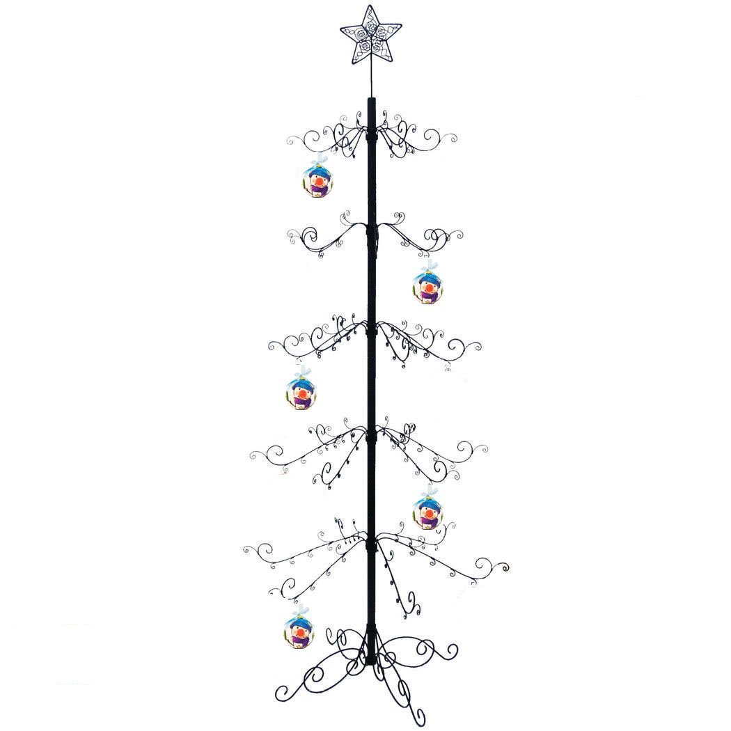   Ornament Trees - Black Metal Scroll -  84"