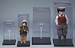    Display Cases -  Plastic Doll Covers with Stand - Set of 6