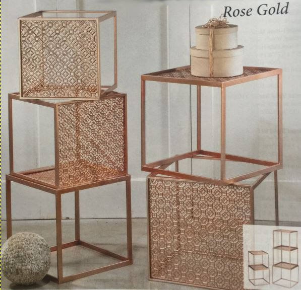 Riser Cubes - Rose Gold Stackable Set