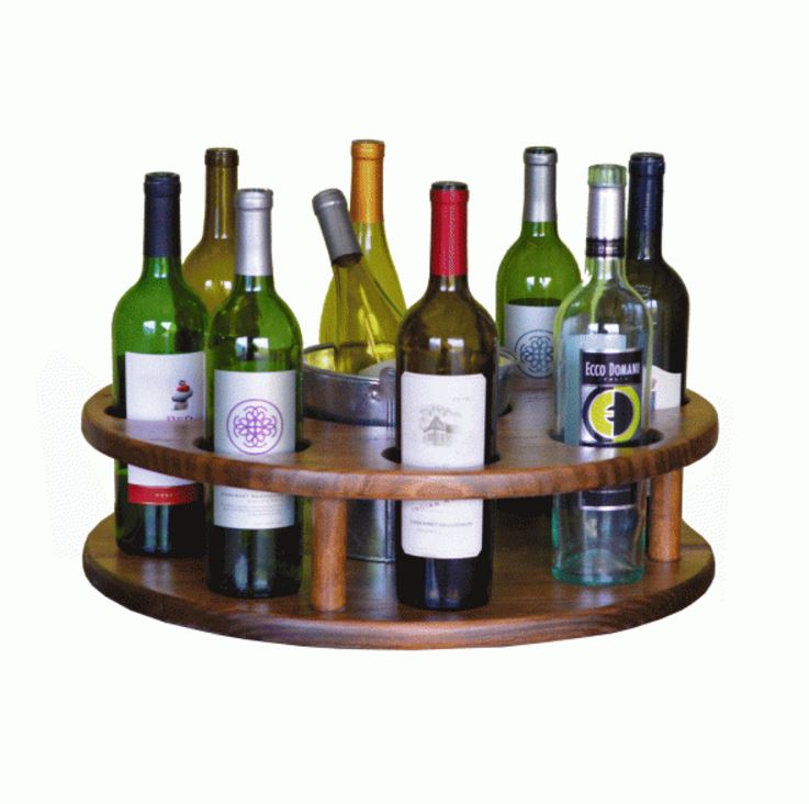 Wine Rack - Eight Bottle Carousel with Bucket