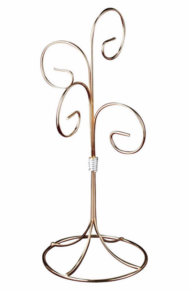 Ornament Hangers - Brass Four Arm Tree - Set of 2