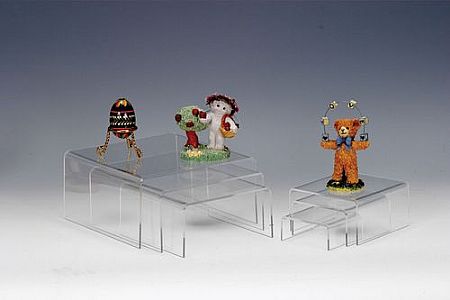 Lucite Square Top Risers (Small) - Half Height