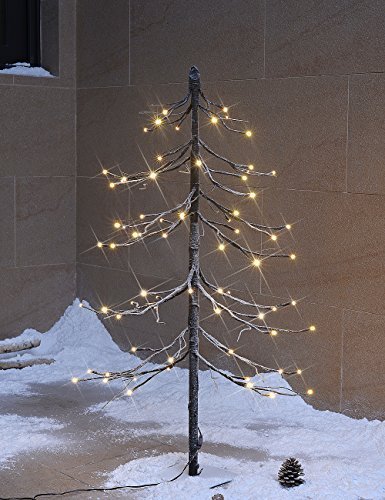 Display Tree - Lighted Snowy Pagoda Fir Tree 3 Foot