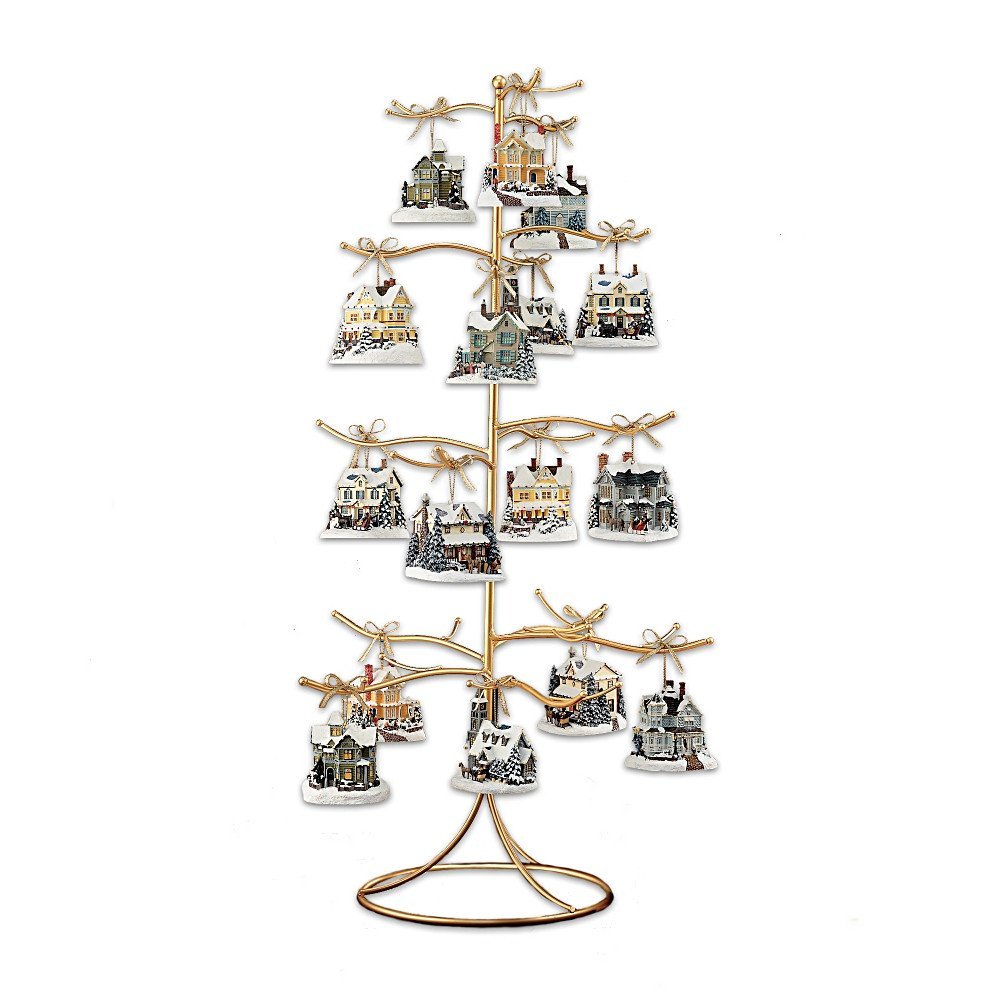 Ornament Display Tree - Gold or Silver Wire