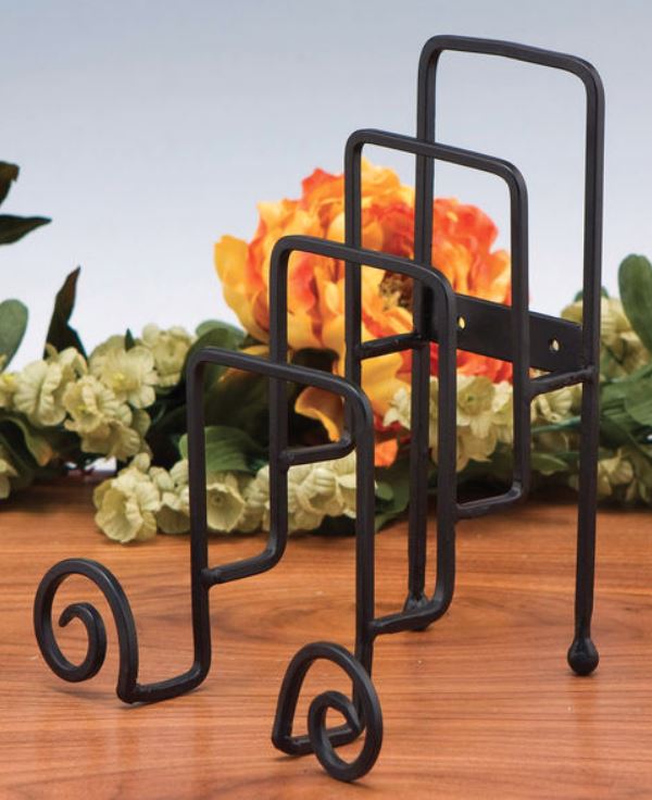 Plate Stands - Iron Four Tiered Plate Holder - Set of 4