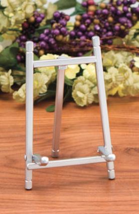Plate Easels - Matte Silver Stands - Set of 6