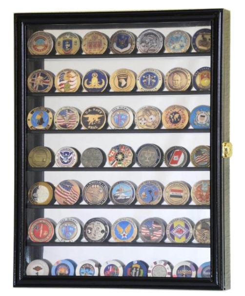 Challenge Coin Display Case - 49 Coin