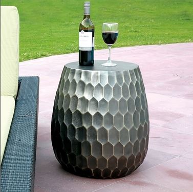 Accent Table - Metal Honeycomb Pattern