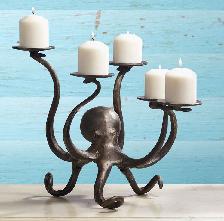 Candle Holder - Octopus 5 Place Candelabra