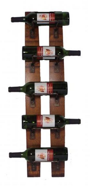Wine Rack - Five Bottle Wall Rack
