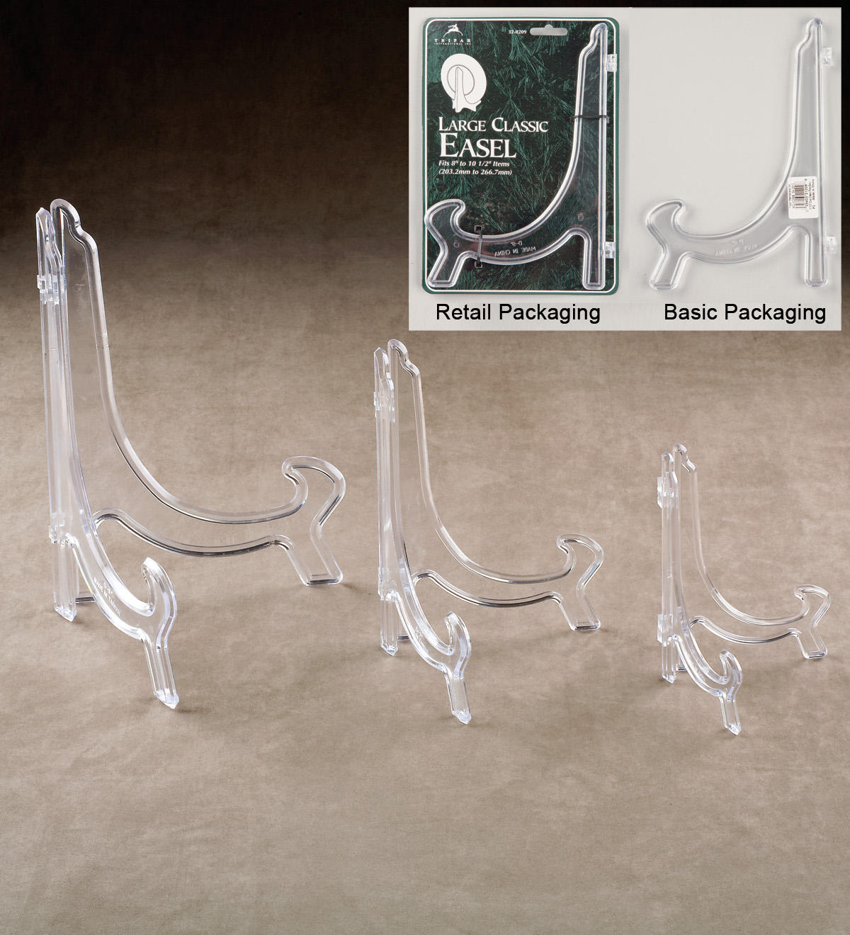 Plate Easels - Classic Acrylic Plate Stands - Set of 12