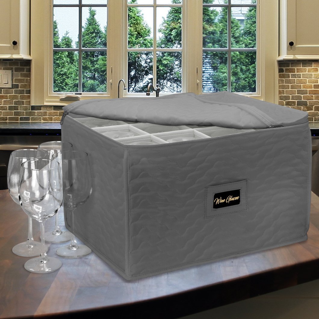 Drinkware Storage - Gray Wine Glass Storage