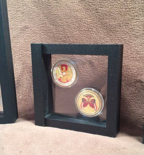 Challenge Coin Case - One or Two Coin Display