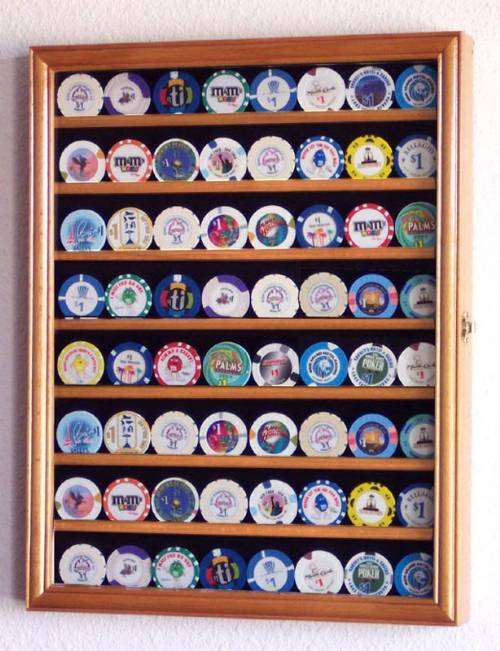 Collectibles Display Case - Casino Chip Eight Row