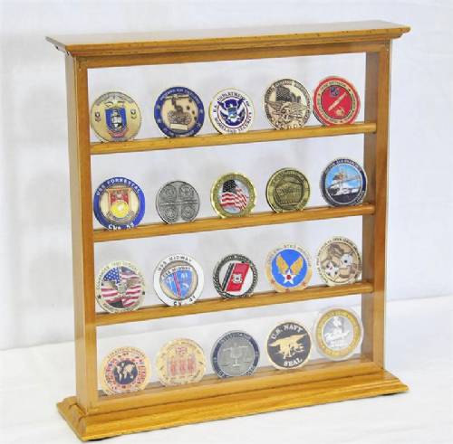 Coin Display Case - Four Shelf