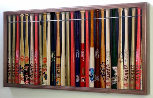 Small Mini 18 Bat Baseball Display Case Cabinet 