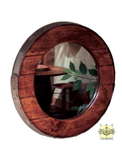 Accent Mirror - Barrel Ring Mirror for Wall