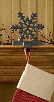 Stocking Holders - Rustic Snowflake