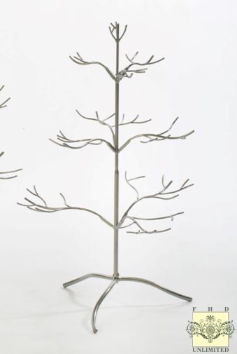  Ornament Display Trees - 25" Silver or Gold Natural