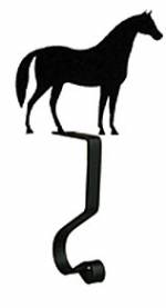  Wrought Iron Stocking Hangers - Horse