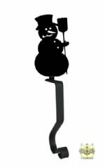  Wrought Iron Stocking Holder - Animated Snowman