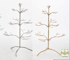  Ornament Display Trees - 25" Silver or Gold Natural