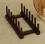Plate Holders - Walnut - Tabletop Six Place - Set of 4