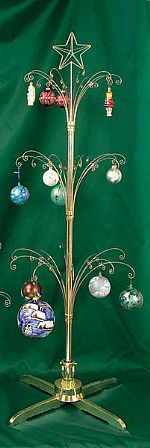   Ornament Trees - Rotating Large - 60" Curled Branch With Star