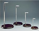 Display Case Accessories -  Wood Base Doll Stands - Set of 12 Mixed Sizes