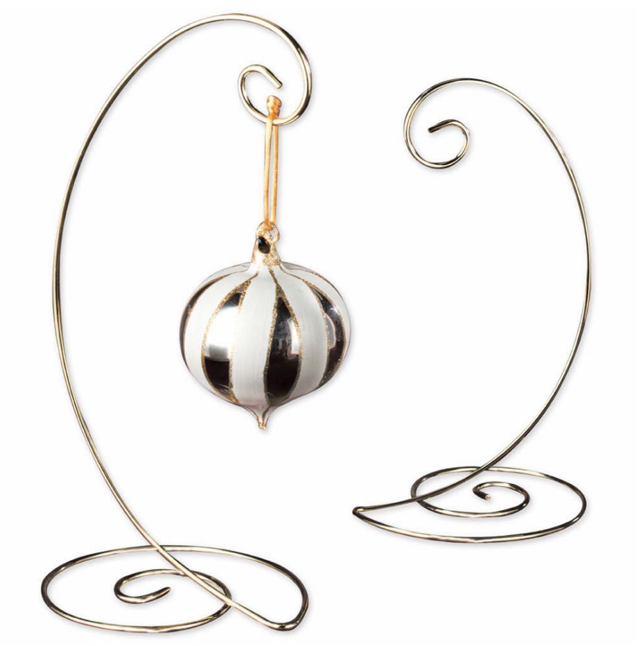 Ornament  Stands - Brass Spiral Bottom - Set of 12