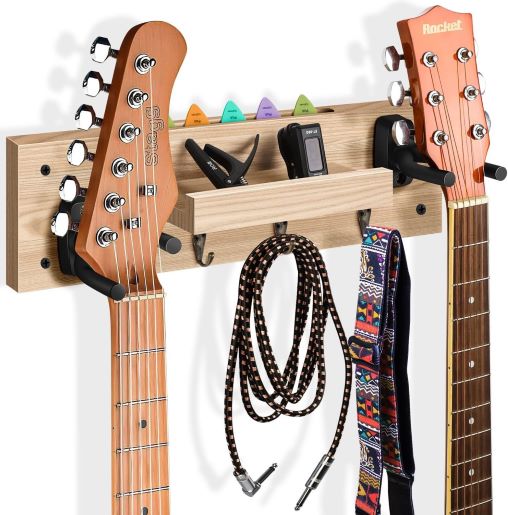 Guitar Wall Hanger with Shelf